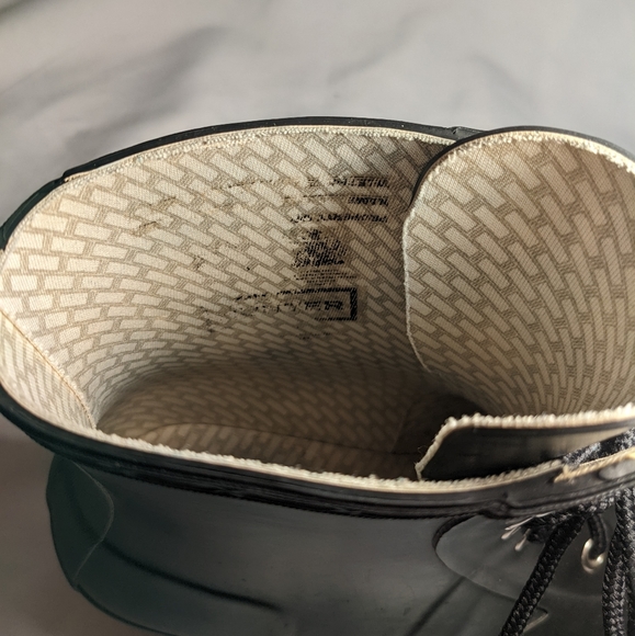 Blue & Green Hunter Brixton Combat Ankle Boot, Sz 6 - Picture 4 of 5